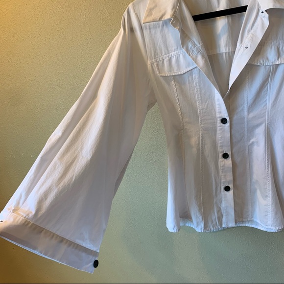 ZARA trf collection Wide Sleeve Top - Picture 4 of 11